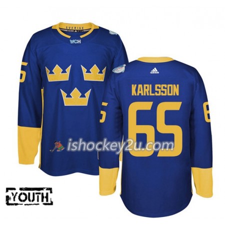 Sverige Trøje Erik Karlsson 65 2016 World Cup Børn Lilla Premier